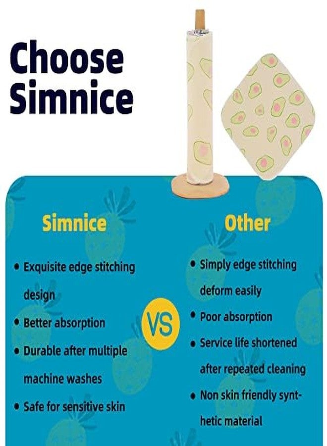 Simnice Reusable Paperless Paper Towels — Reusable Napkins Paperless Paper Towel, Washable Cotton Cloth Roll for Kitchen,25 Pack 10”x10”with Cardboard Roll - Image 4